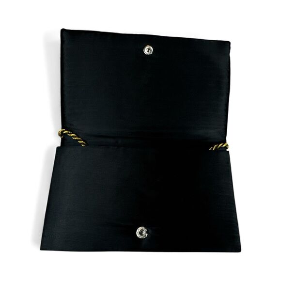 Vintage Black Velvet Peacock Evening Clutch Purse Zardozi Hand Embroidery - Picture 5 of 13